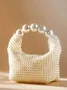 Elegant Imitation Pearls Evening Handbag Beaded Clutch Bag For Wedding Party