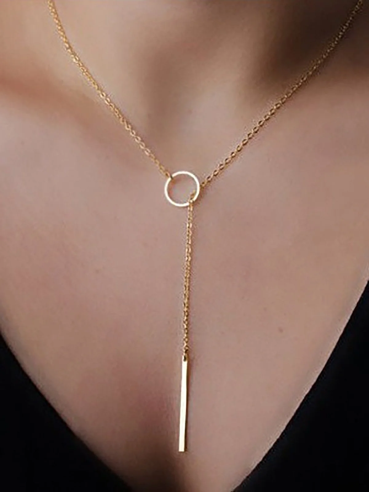 Womens Simple Alloy Necklace