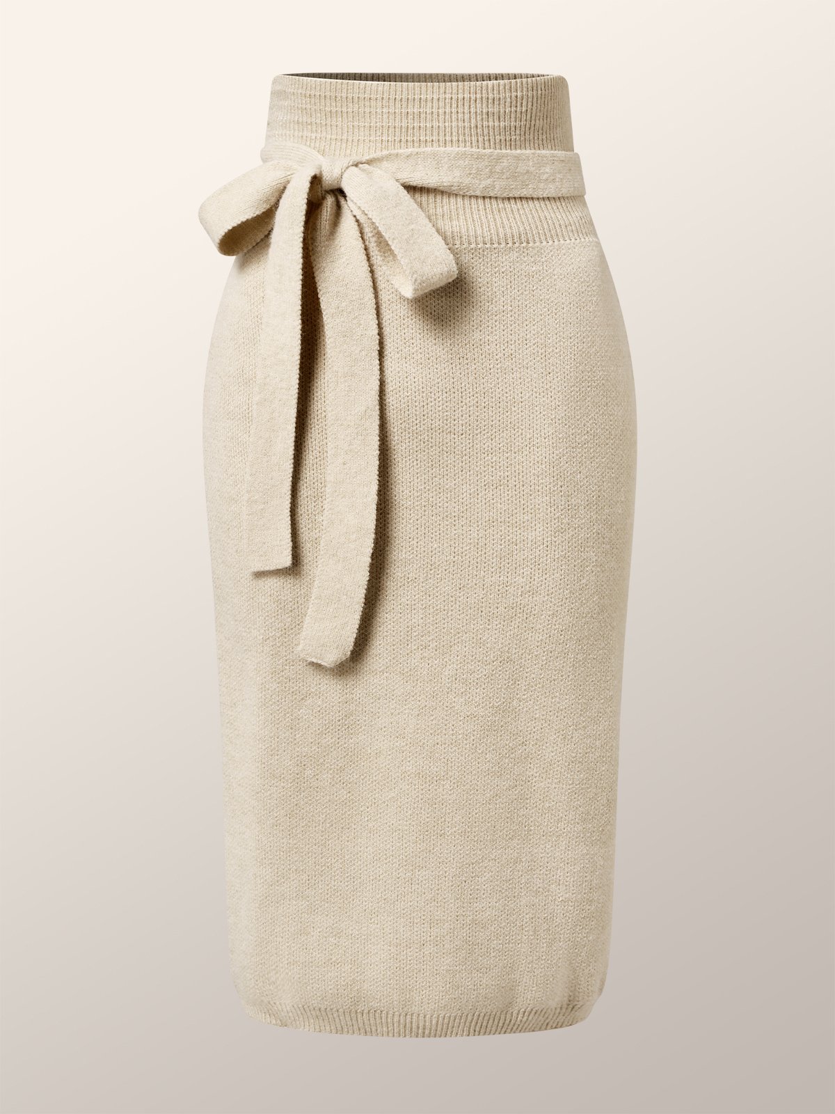 Regular Fit Elegant Acrylic Mid Waist Skirt