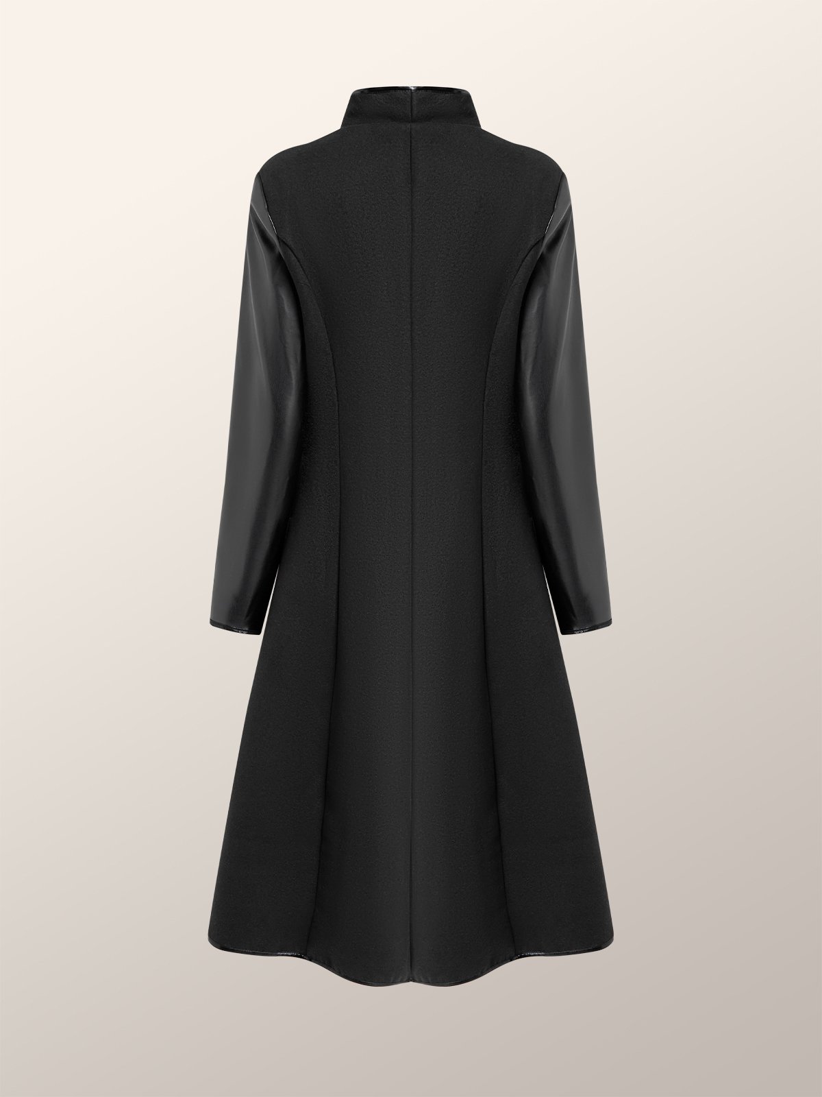 Stand Collar Plain Regular Fit Jacket