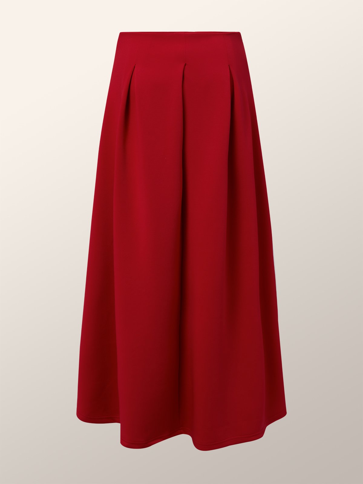 Plain Regular Fit Elegant High Waist Skirt stylewe