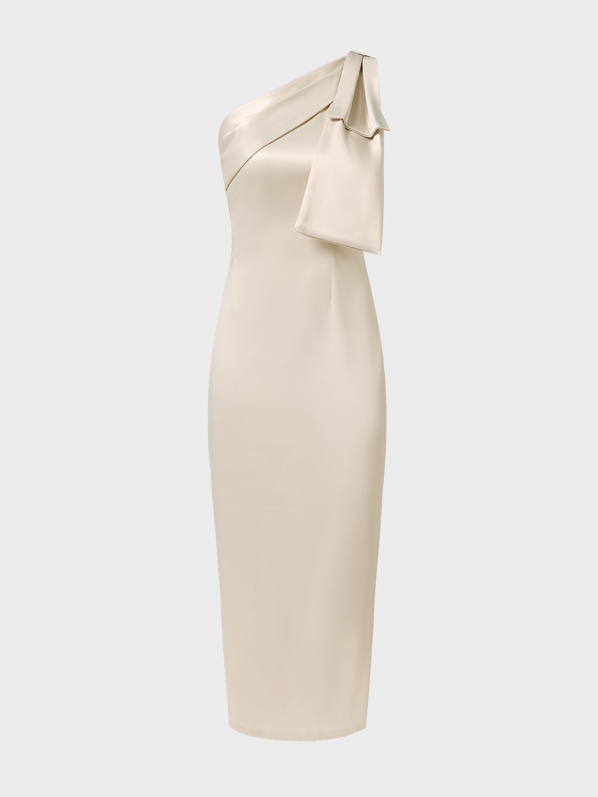 Elegant Tight Satin Asymmetrical Medium Elasticity Party Dress