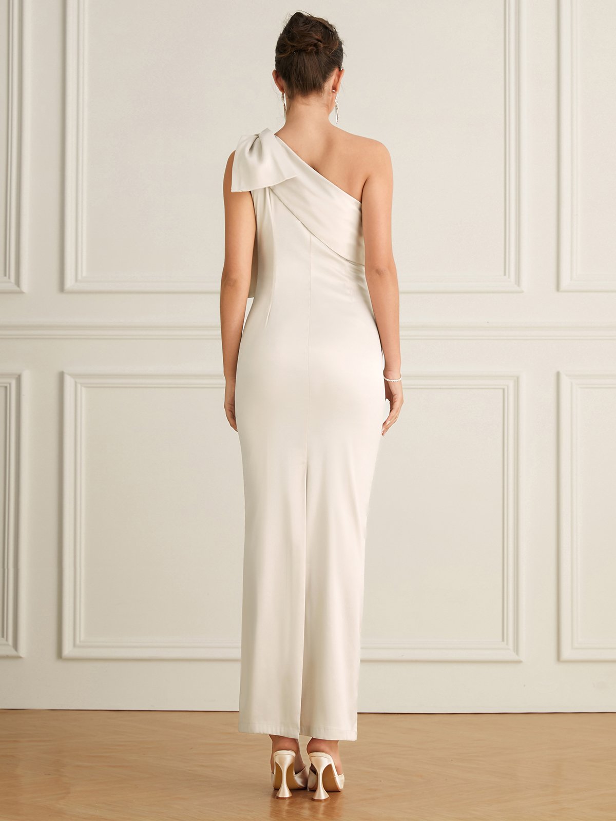 Stylewe Elegant Tight Satin Asymmetrical Medium Elasticity Party Dress