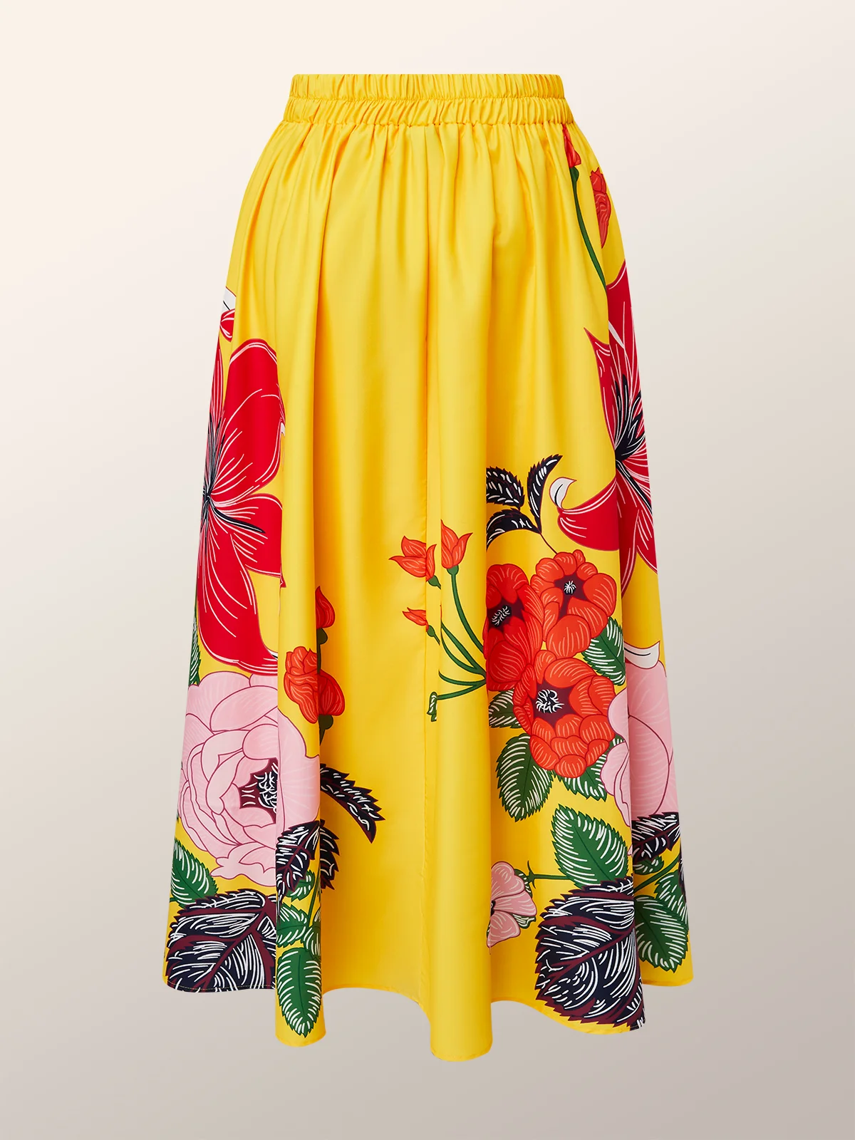 Floral Vacation A-line Long Skirt | stylewe