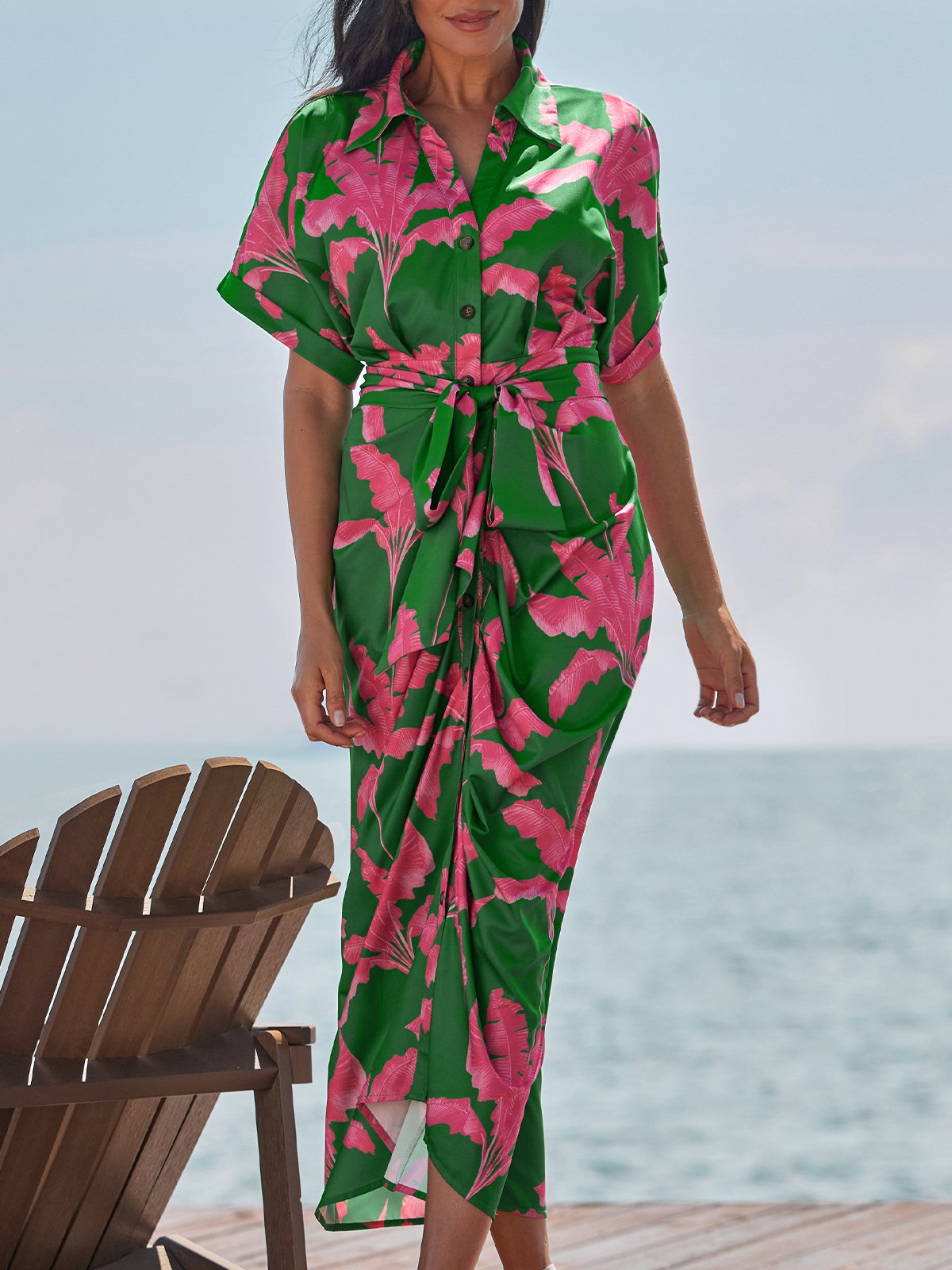Regular Fit Vacation Shirt Dress