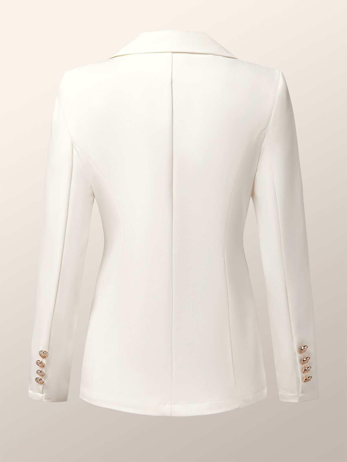 Lapel Collar No Elasticity Urban Loose Long sleeve Blazer