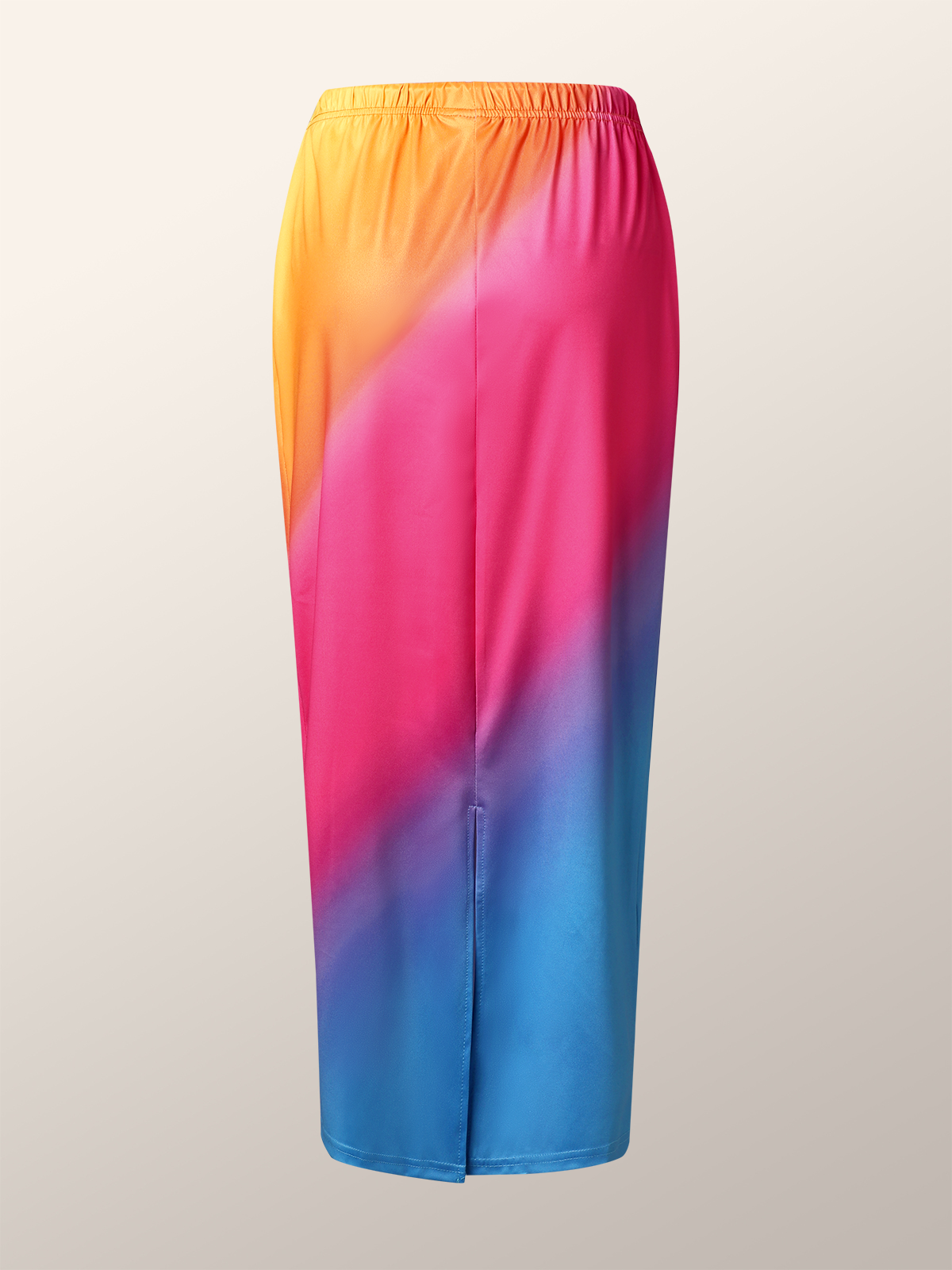 Regular Size Vacation Loose Ombre Skirt