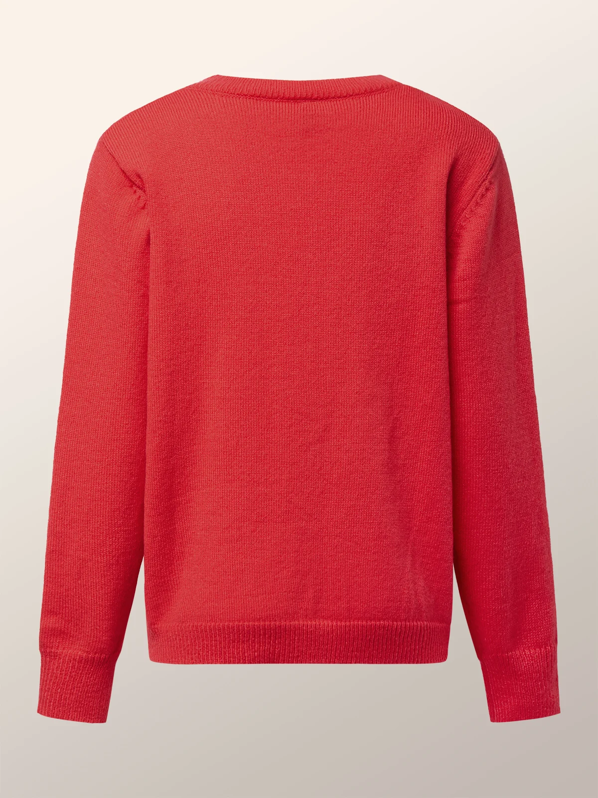 V Neck Urban Loosen Plain Long Sleeve Sweater