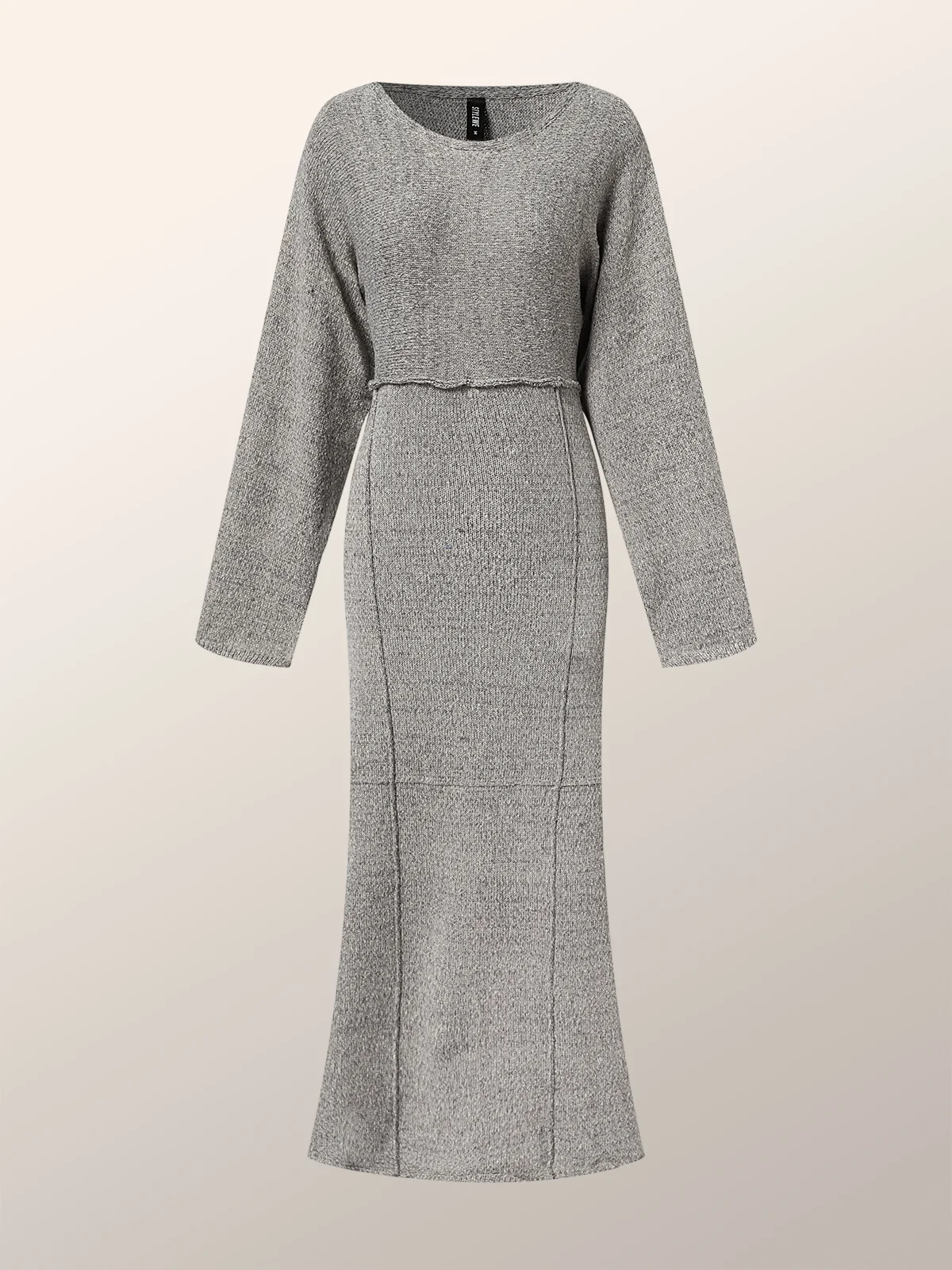 Loose Casual Crew Neck Sweater Dress