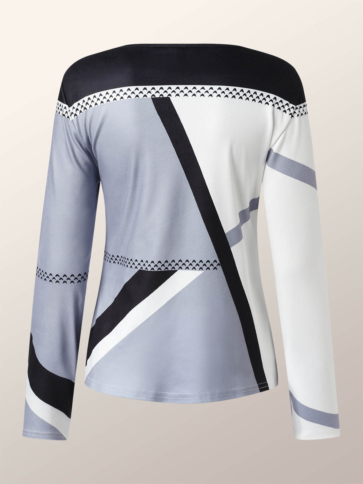 Cross Urban V Neck Geometric Regular Fit Shirt