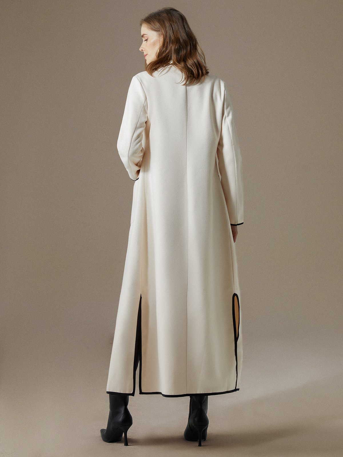 Loose Simple Long Sleeve Overcoat | stylewe