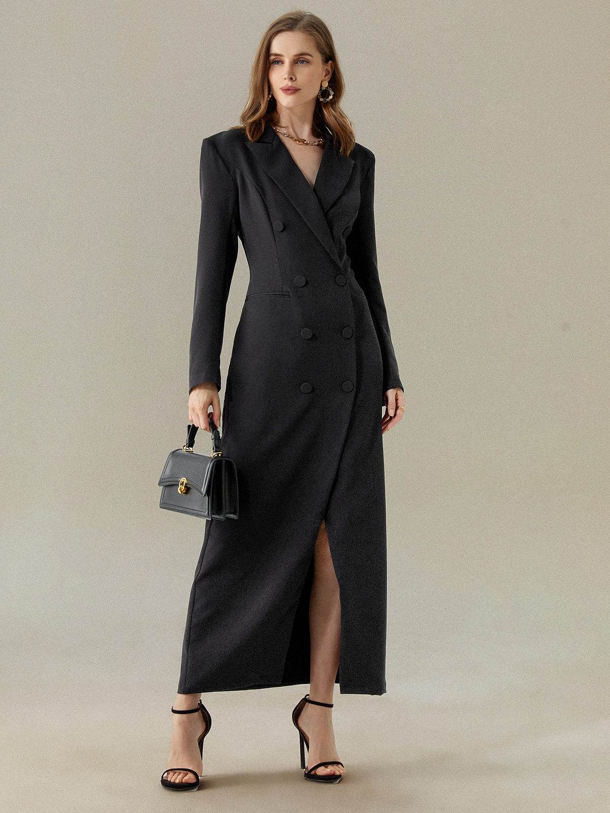 Regular Fit Lapel Collar Urban Dress stylewe