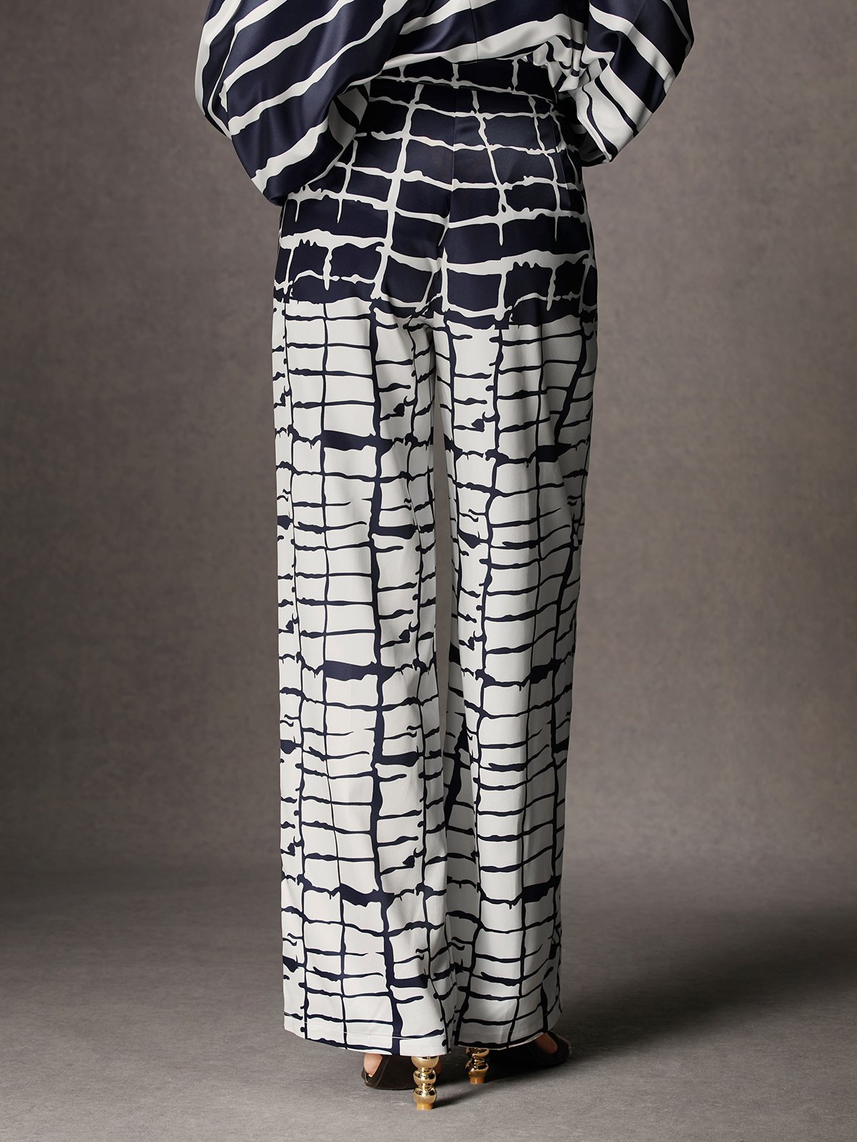 Regular Fit Urban Abstract Long Pants Straight pants