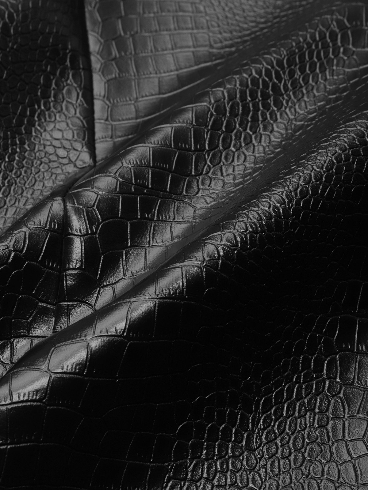  Urban V Neck Faux Leather Coat With Pockets