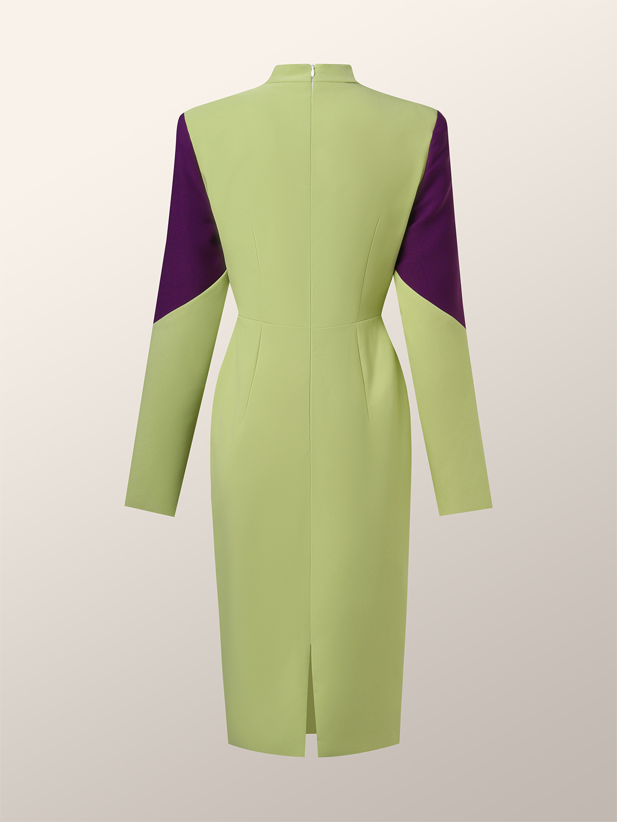 Elegant Split Joint V Neck Midi Dress