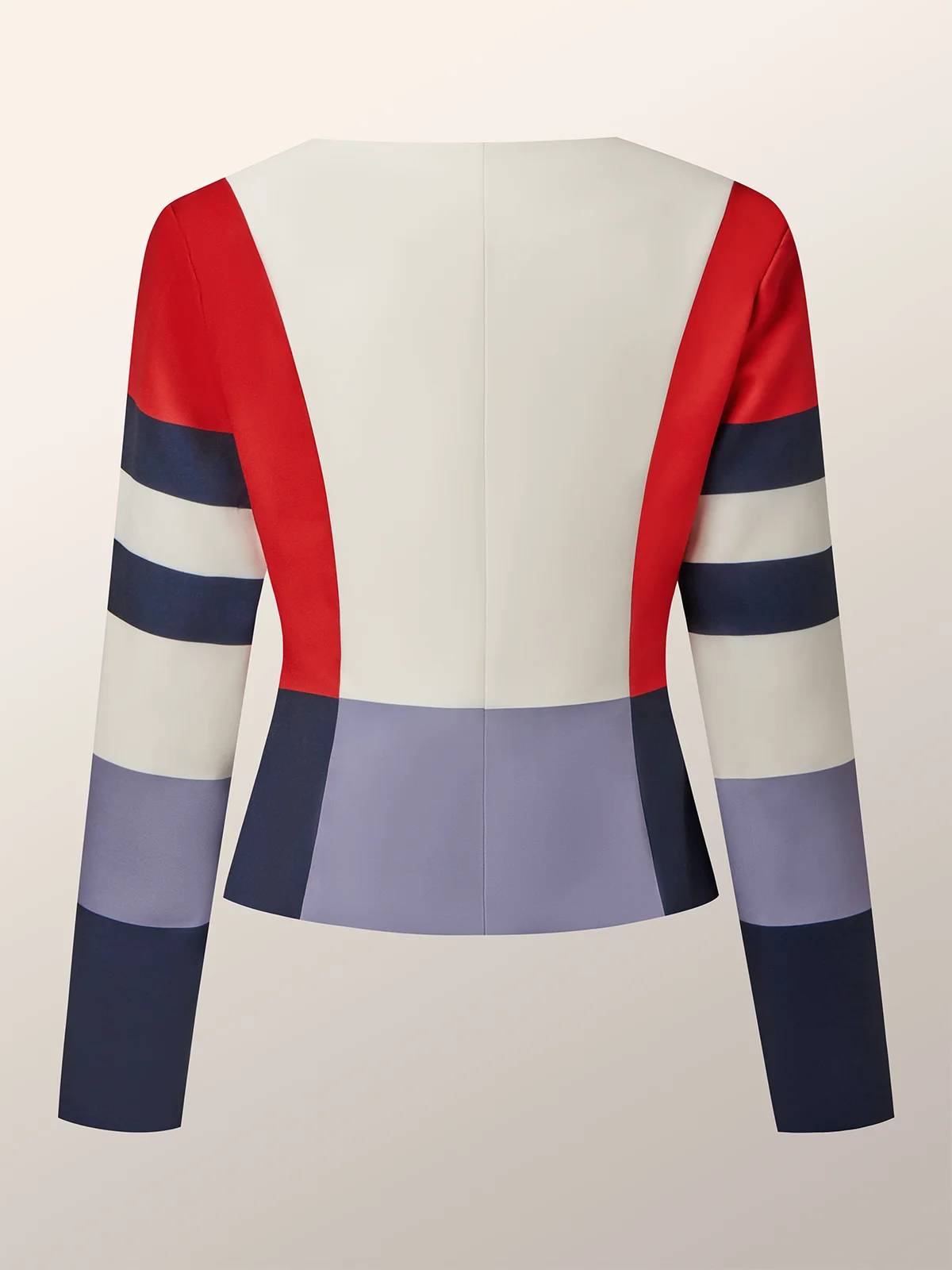 Urban Color Block V Neck Jacket