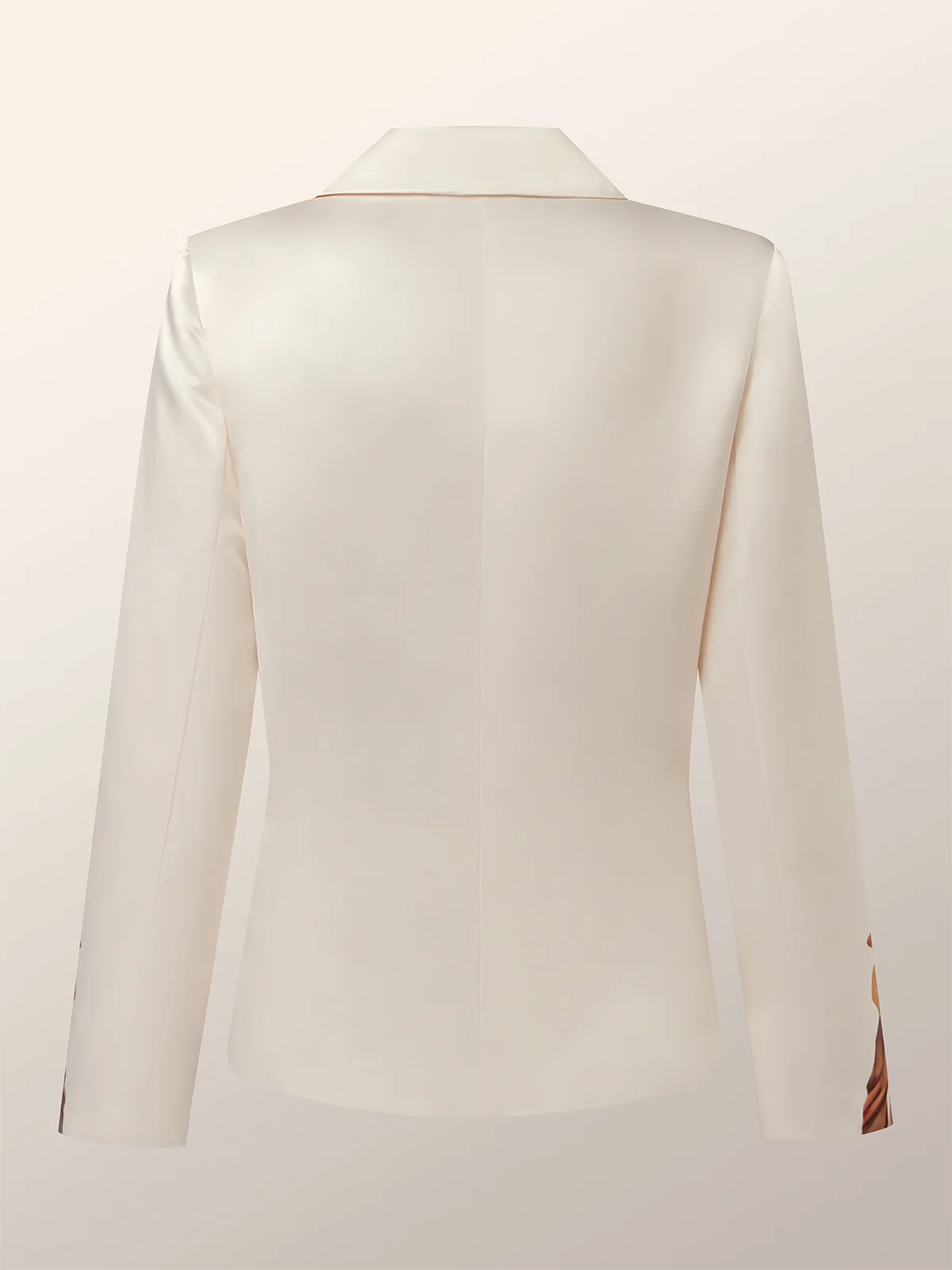 Elegant Luxury Satin Floral Statement Blazer