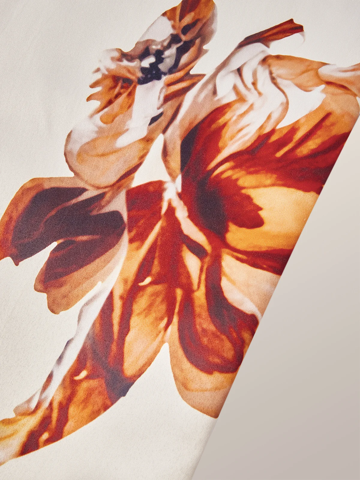 Elegant Luxury Satin Floral Straight-Leg Pants 