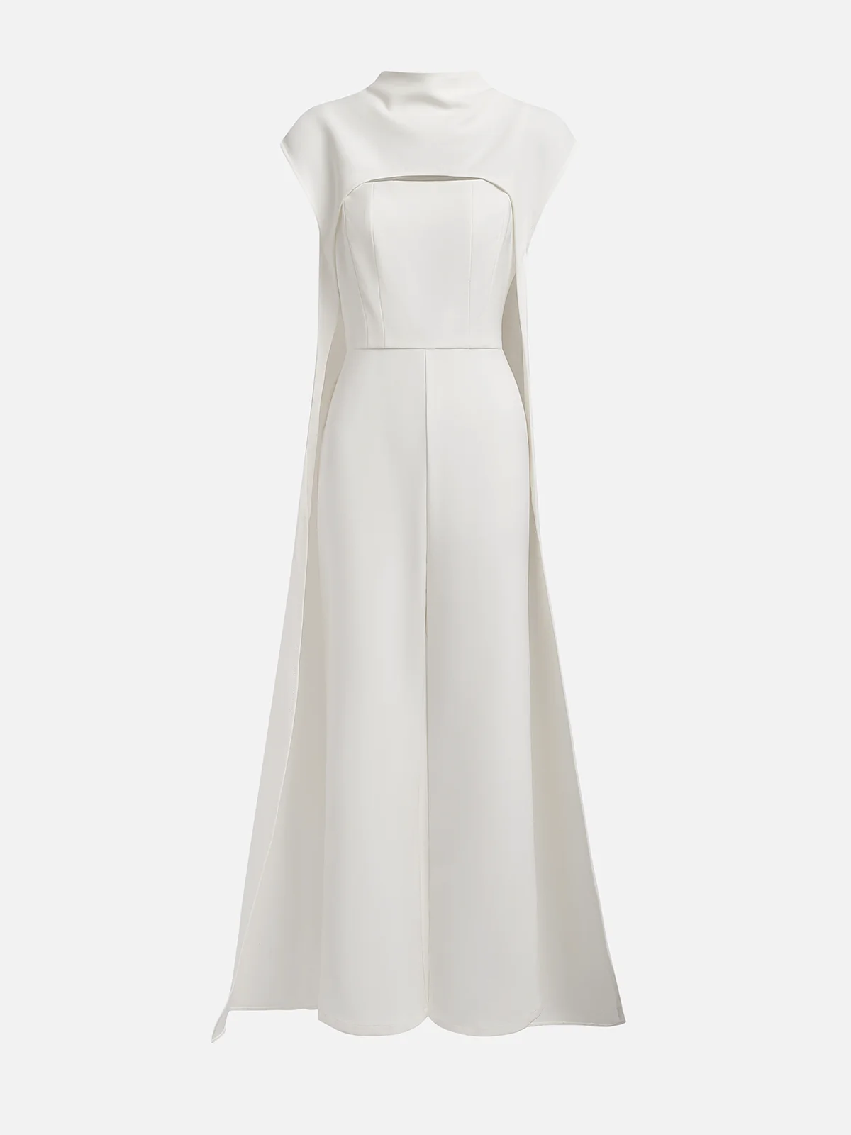 Elegant Tailored Jumpsuit & Cape Set – Wedding & Formal Occasion Outfit