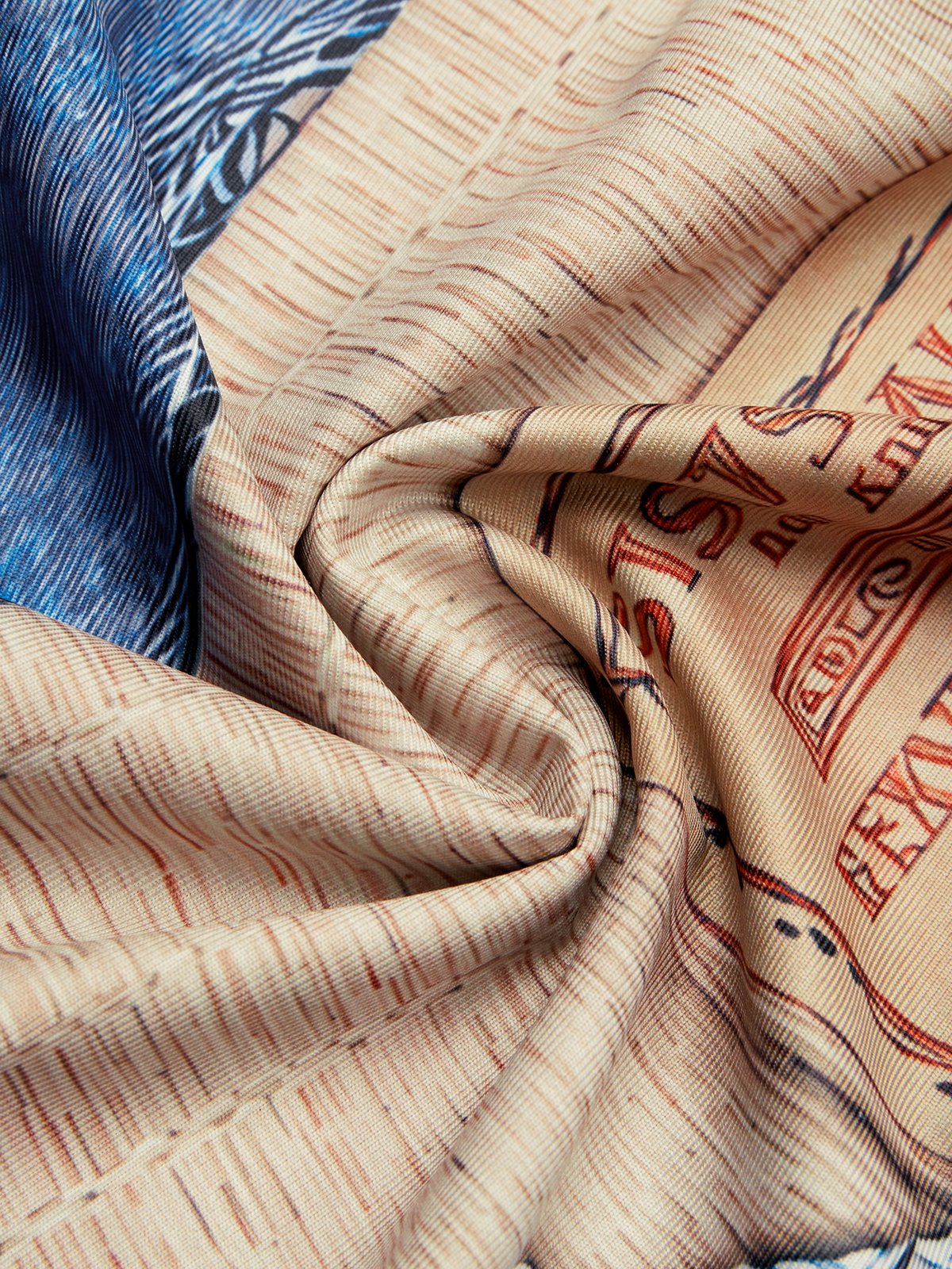 Casual Denim Print Graphic Straight Pants