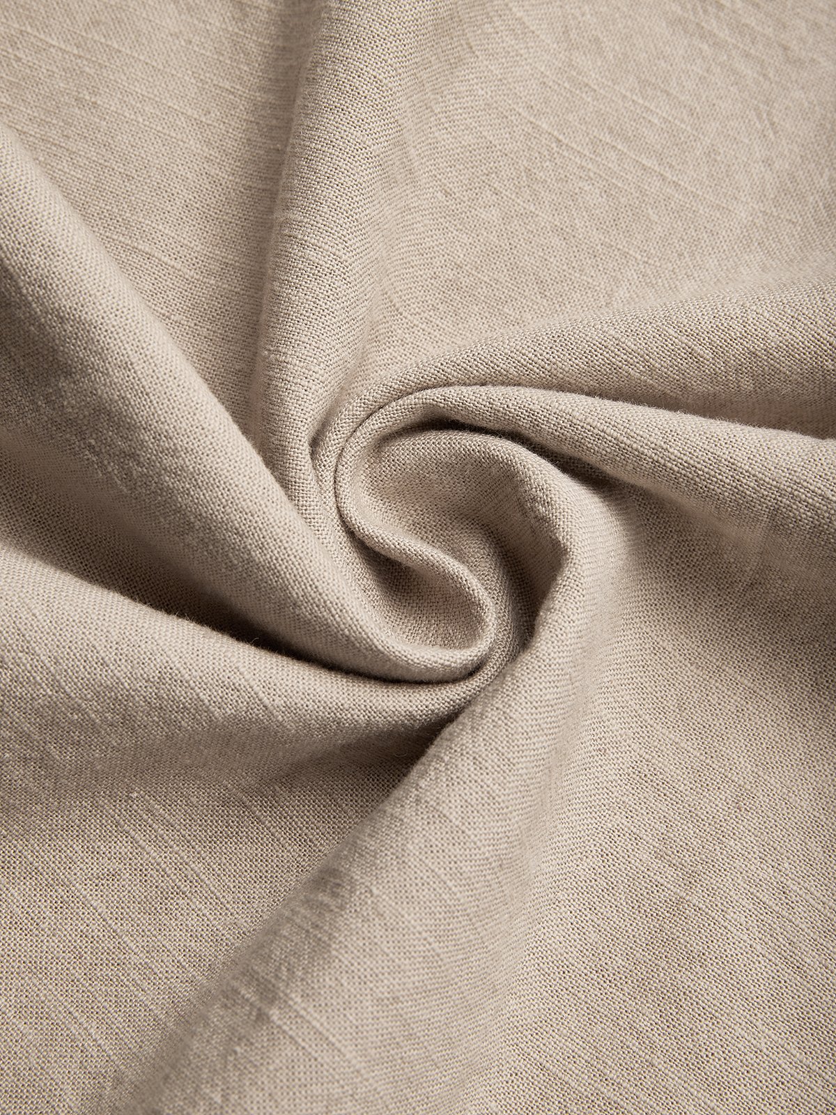 Urban Shawl Collar Long Sleeve Loose Linen Jumpsuit 