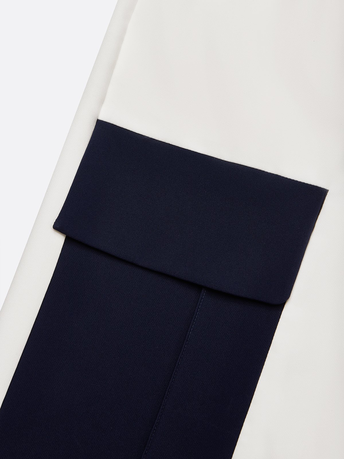 Urban Color Block  Straight Pants With Belt