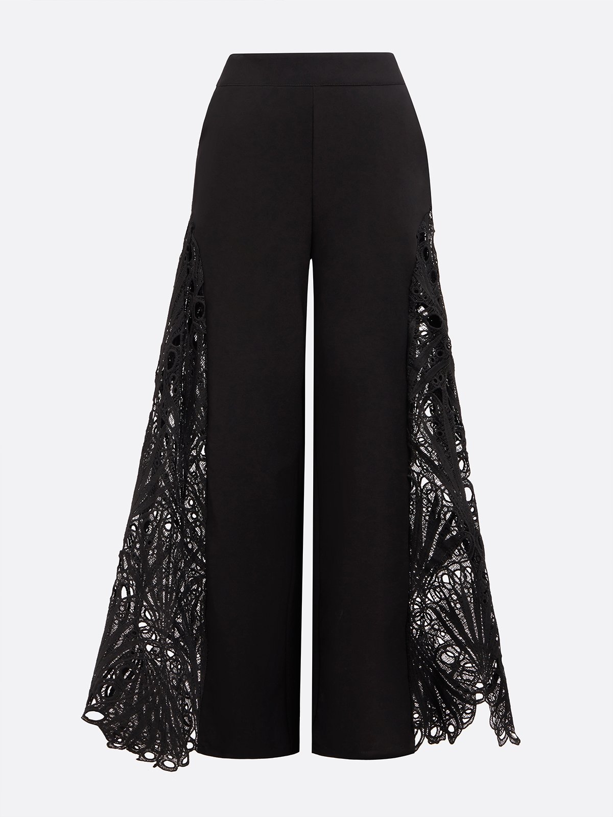 Urban Plain Hollow Wide Leg Pants