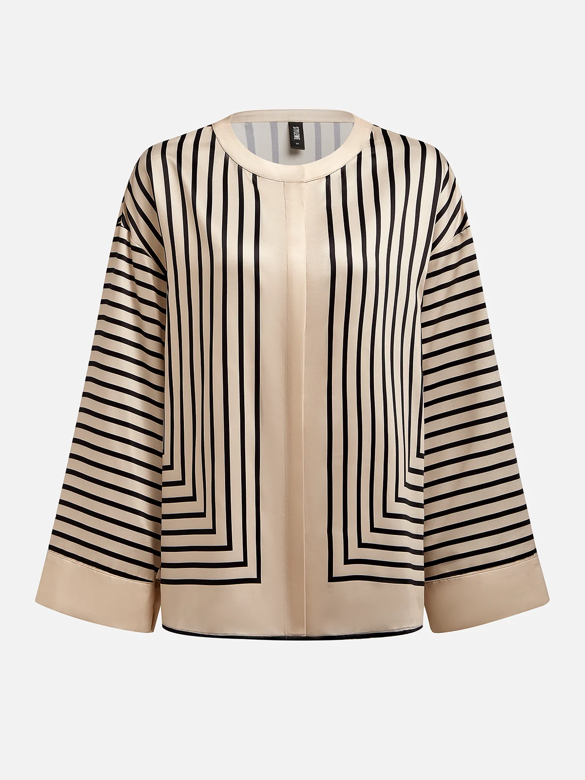 Urban Striped Printing Bell Sleeve Shirt