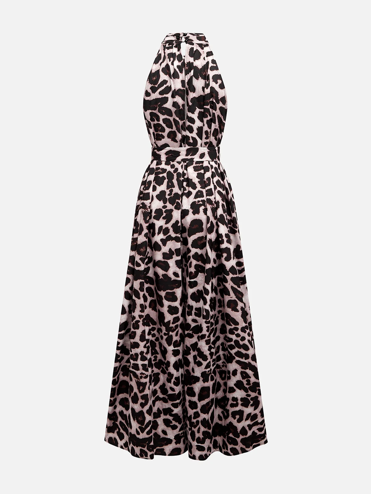 Casual Leopard Halter Tank Jumpsuit