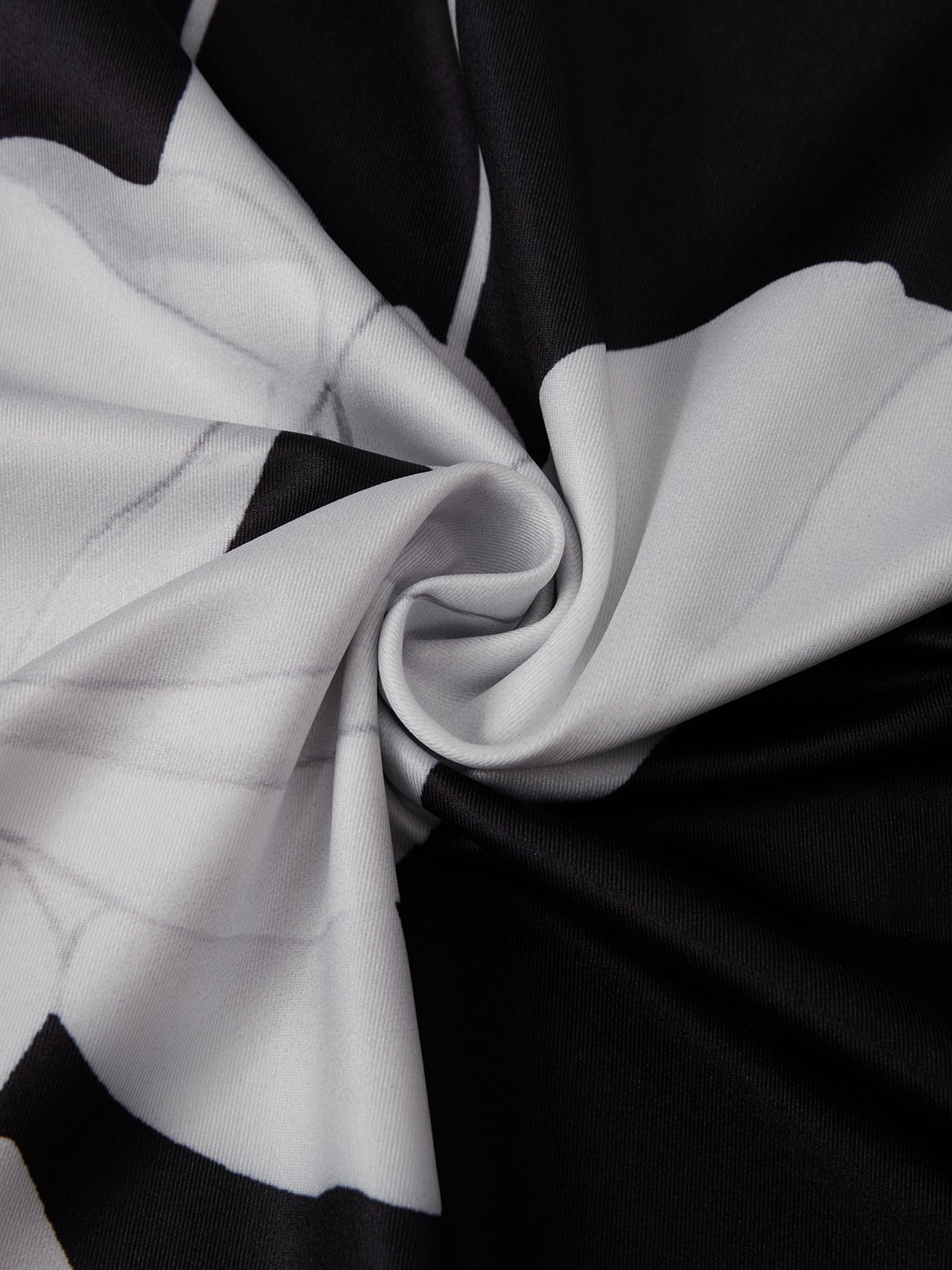 Urban Floral Printing Stand Collar T-shirt