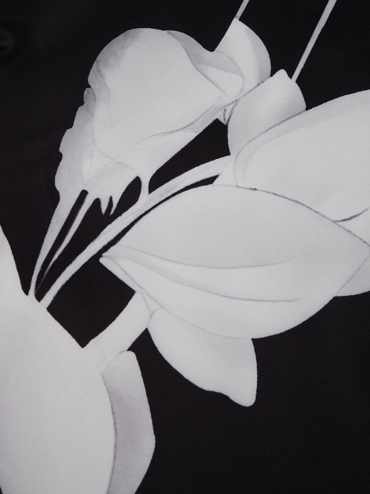 Urban Floral Printing Stand Collar T-shirt