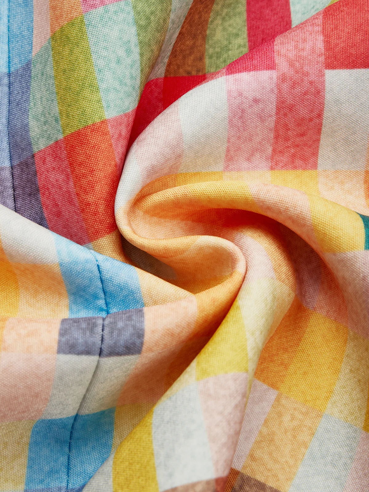  Urban Pastel Plaid Buttoned  Lapel Collar Blazer