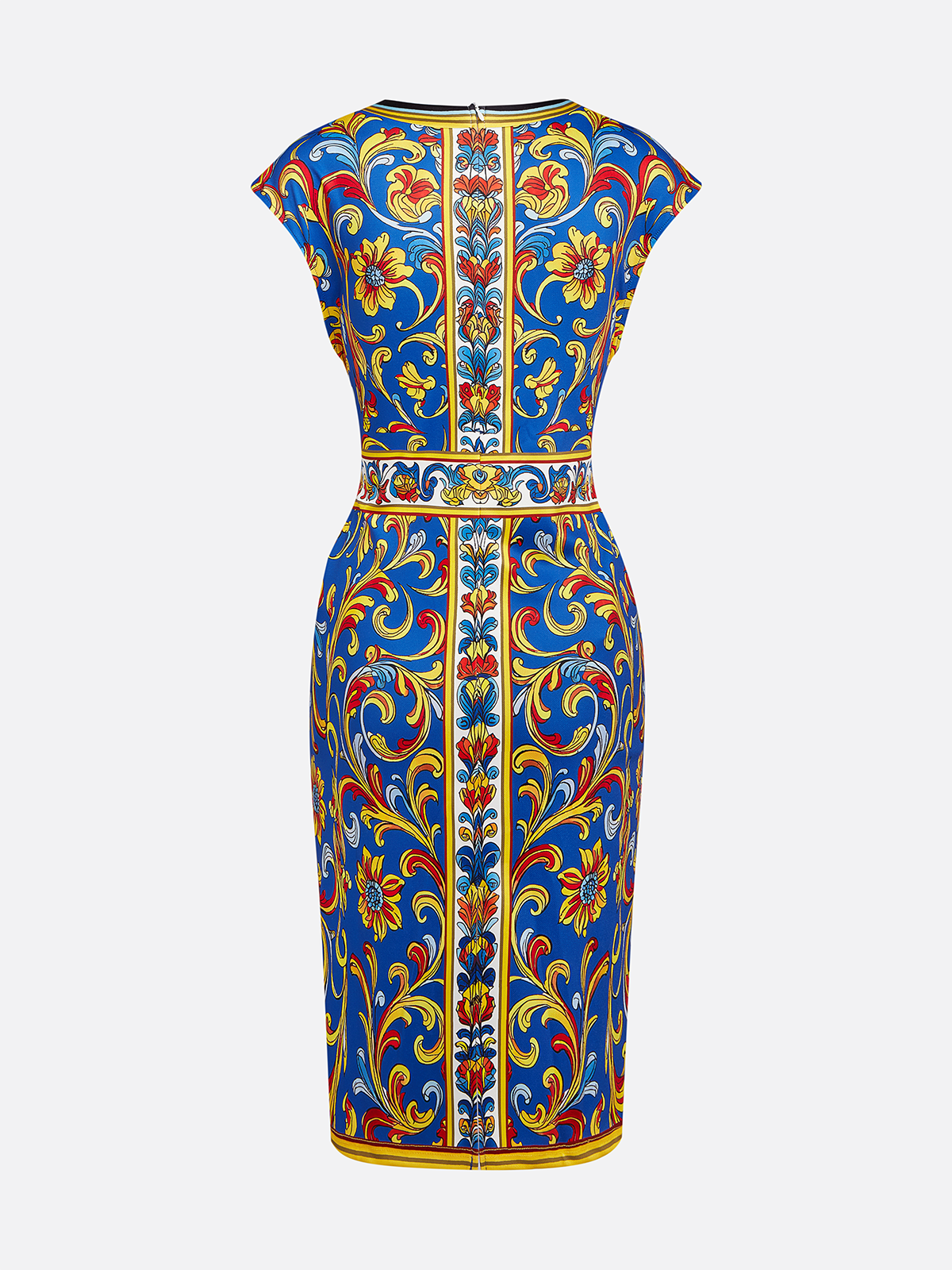 Urban Random Print Raglan Sleeve Printing Crew Neck Knee Length Dress