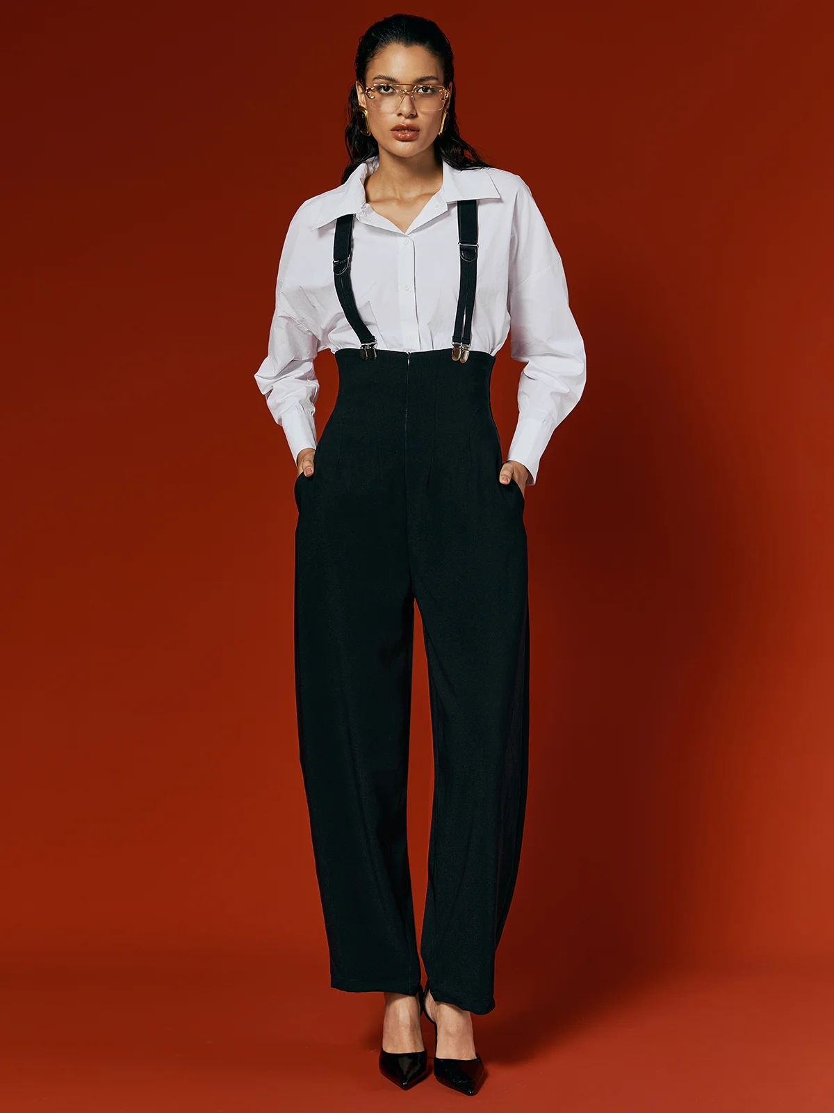 Urban Plain Overall Bib Pants