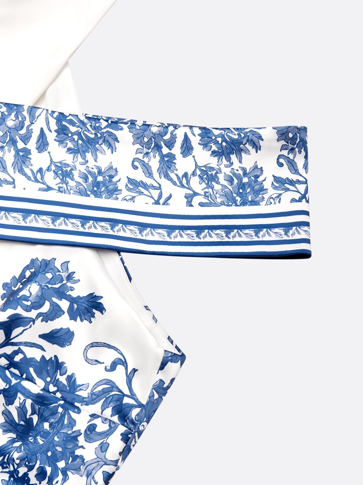 Elegant Color Block Printing Maxi Dress