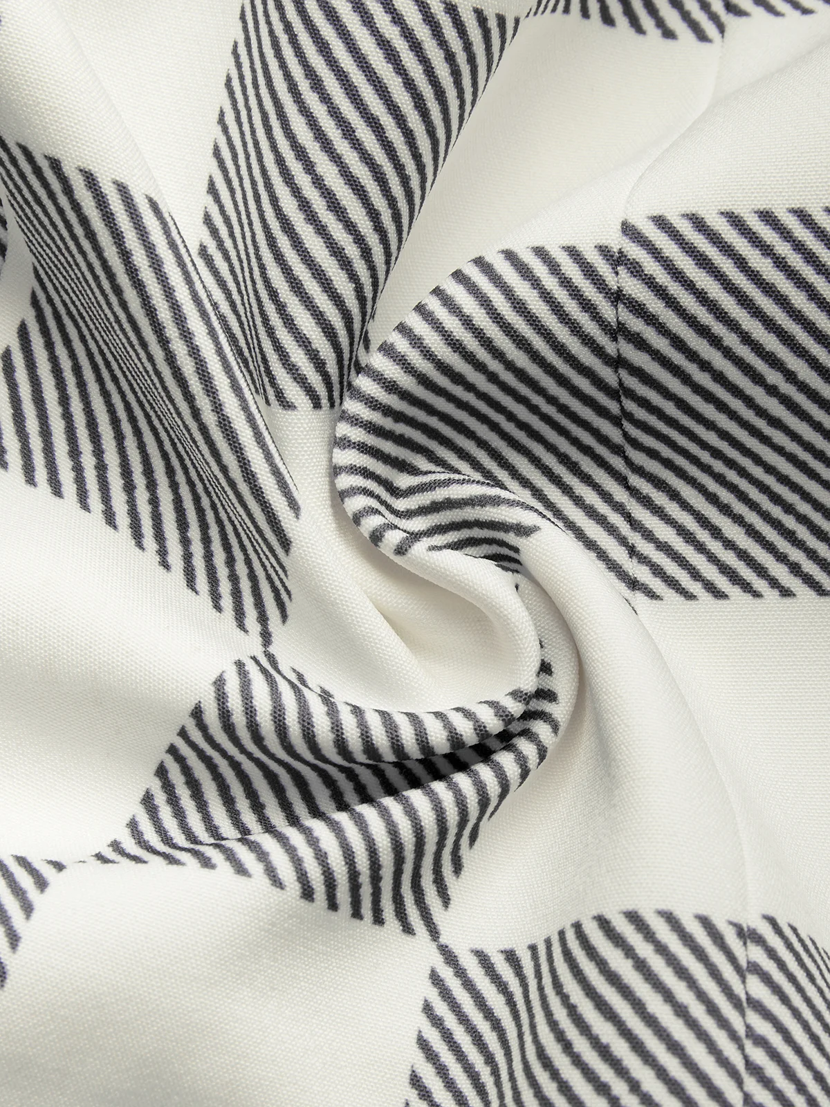 Urban  Printing Plaid Lapel Collar Blazer