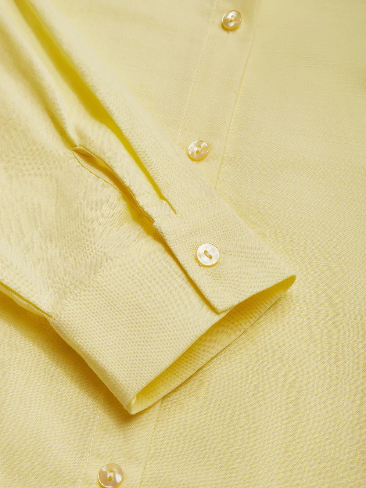 Cotton And Linen Casual Plain Raglan Sleeves Shirt