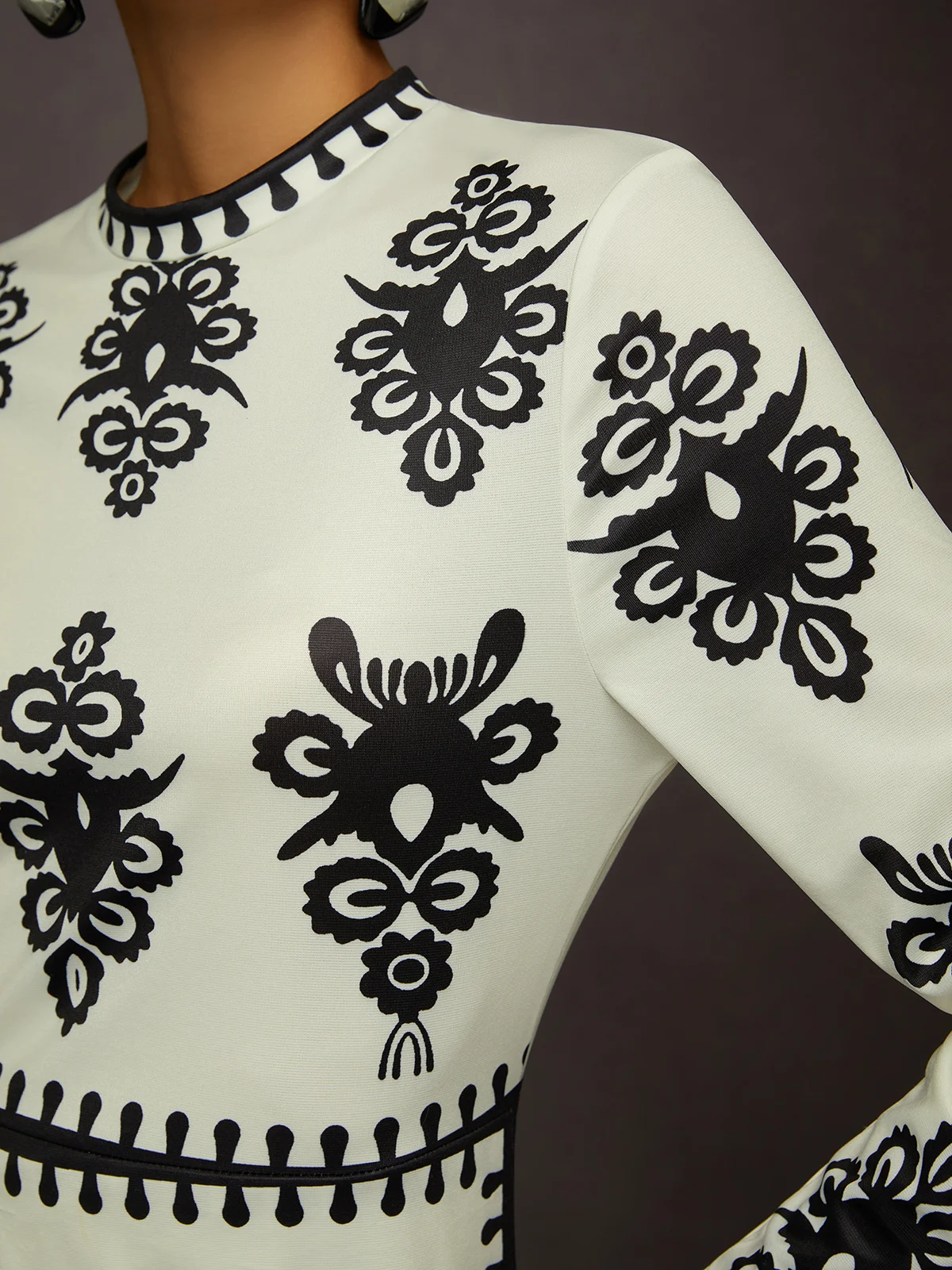 Elegant Ethnic Geometry Printing  Maxi Dress