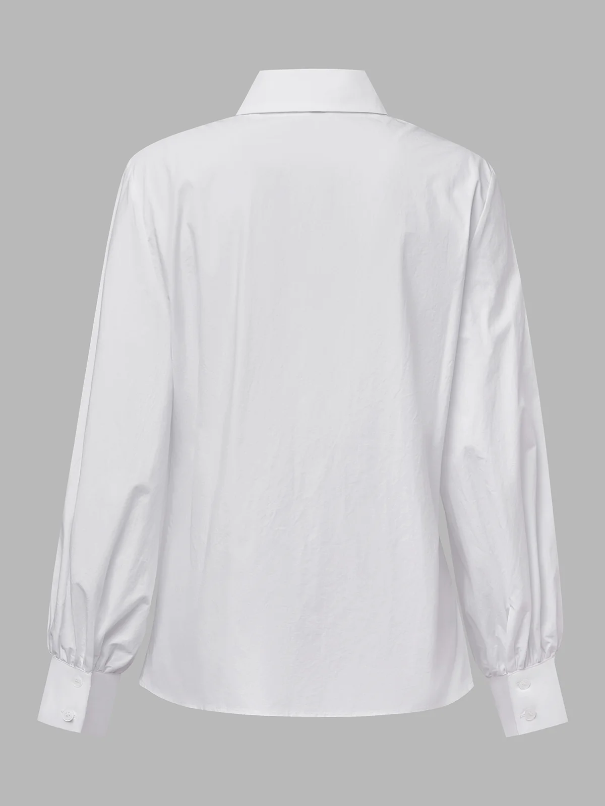 Cotton Urban Plain Buttoned Shirt With Tie