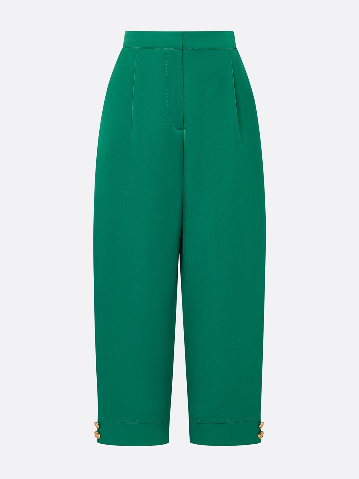 Urban Plain Buttoned Fashion Pants