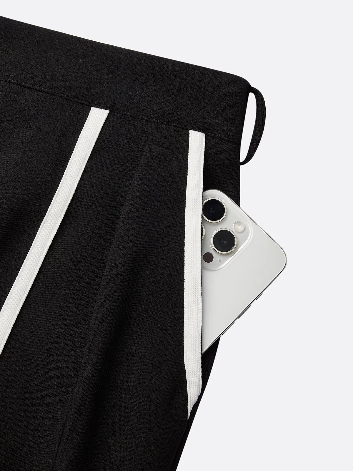 Urban Color-Block Piping Straight-Leg Pants