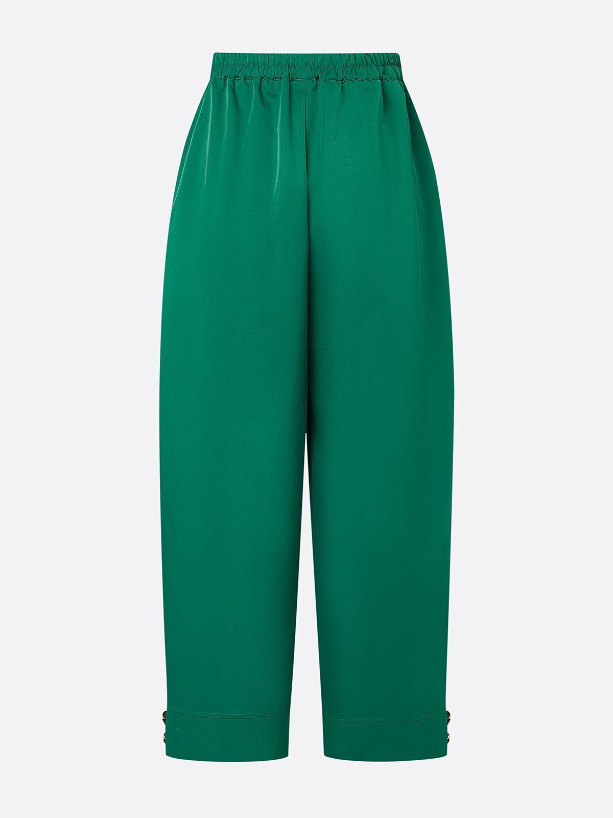 Urban Plain Buttoned Fashion Pants