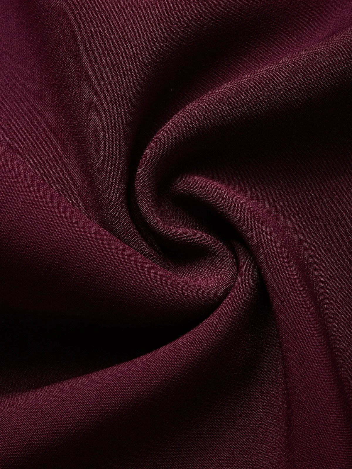 Elegant Plain Buttoned Cross Neck Midi Dress