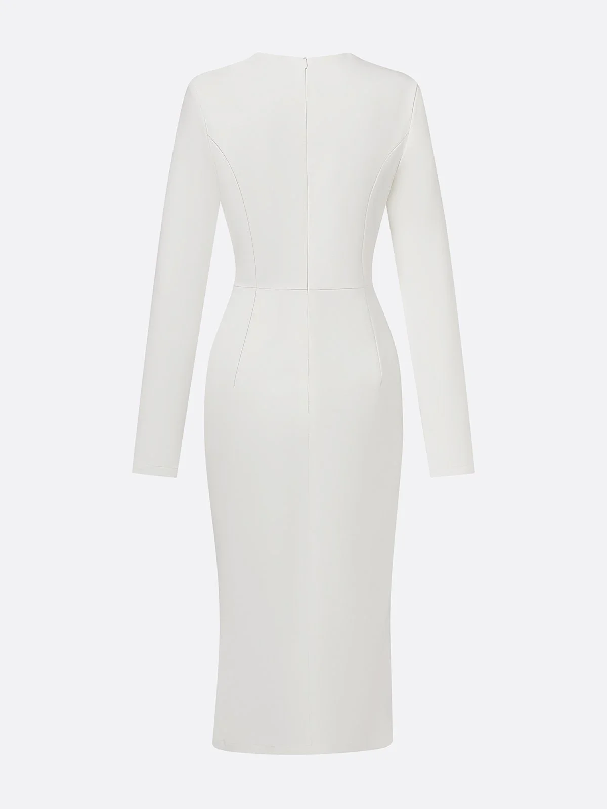 Elegant Rhinestone-Trim Midi Dress