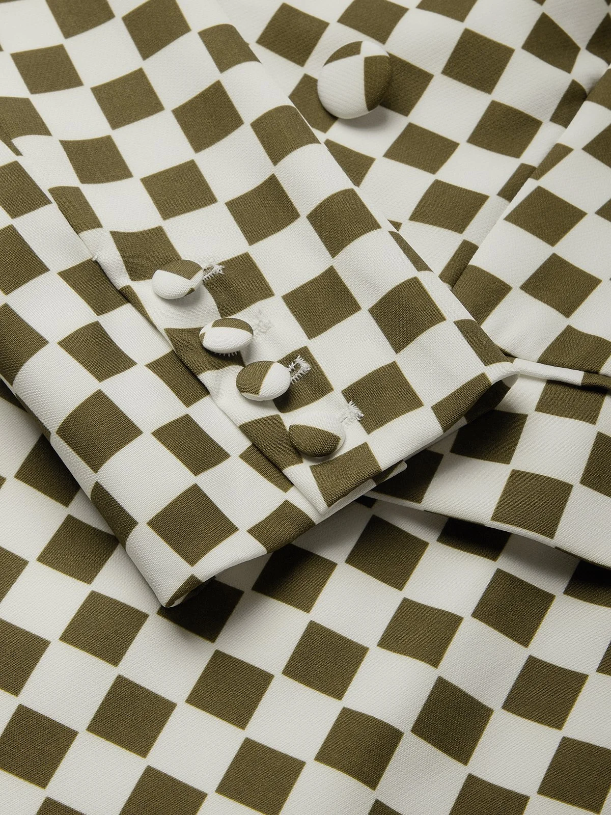 Urban Printing Plaid Tailored Lapel Blazer