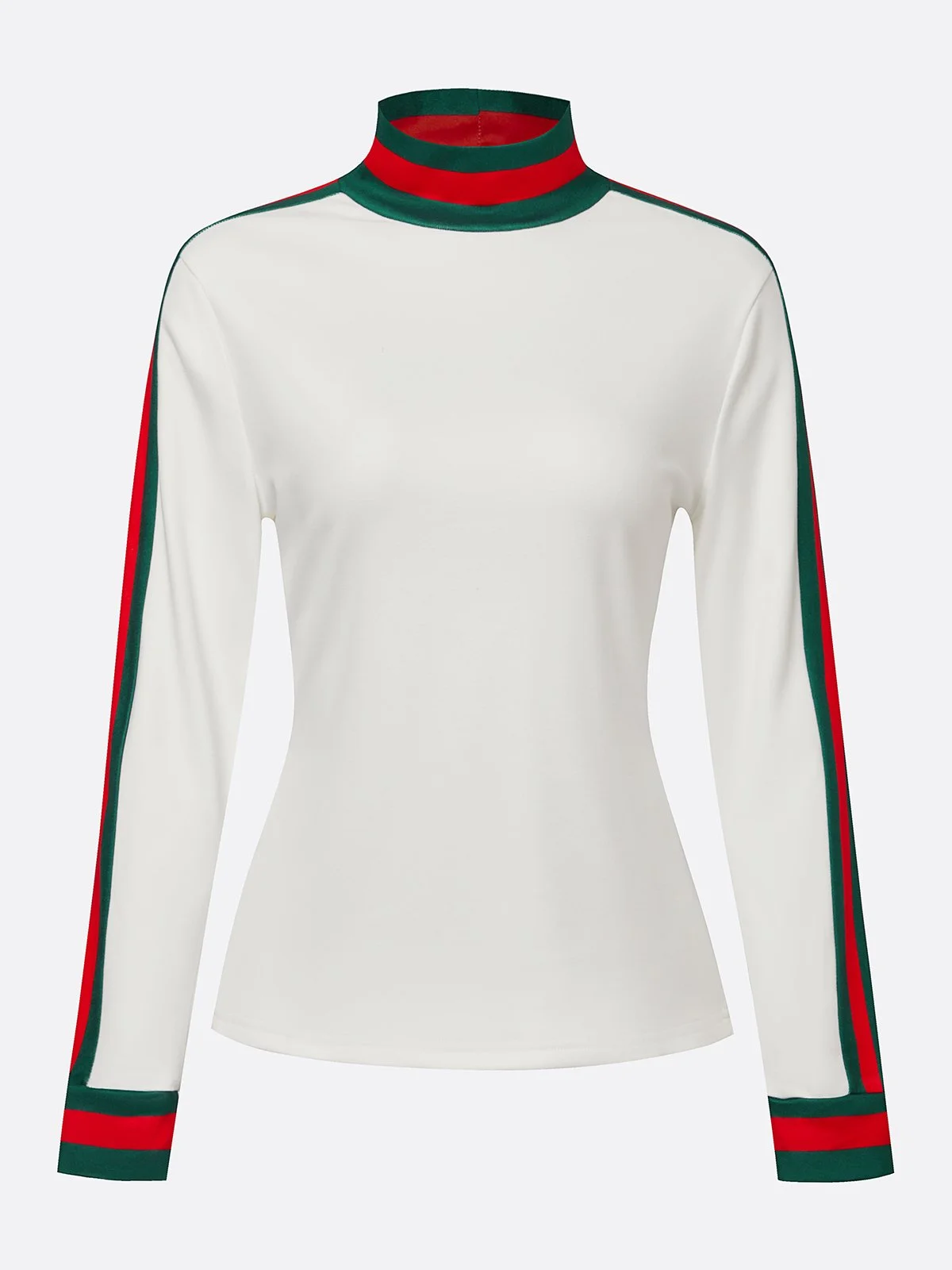 Urban Color Block Turtleneck T-shirt