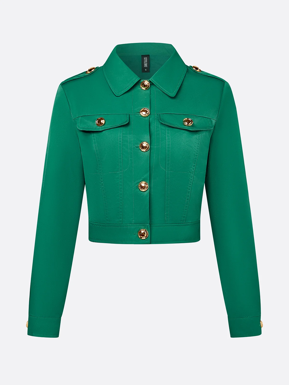 Urban Sleek Shawl Collar Buttoned Jacket