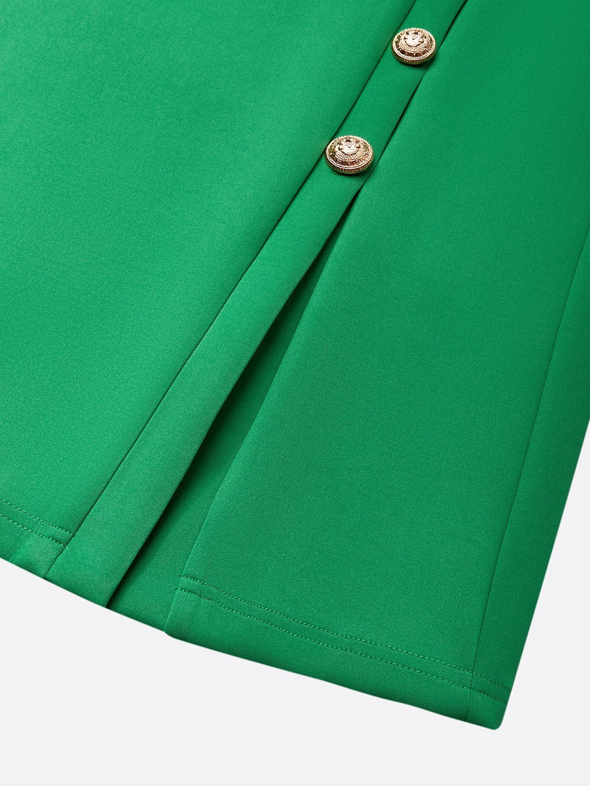 Urban Plain Side-Slit Shirt Collar Midi Dress