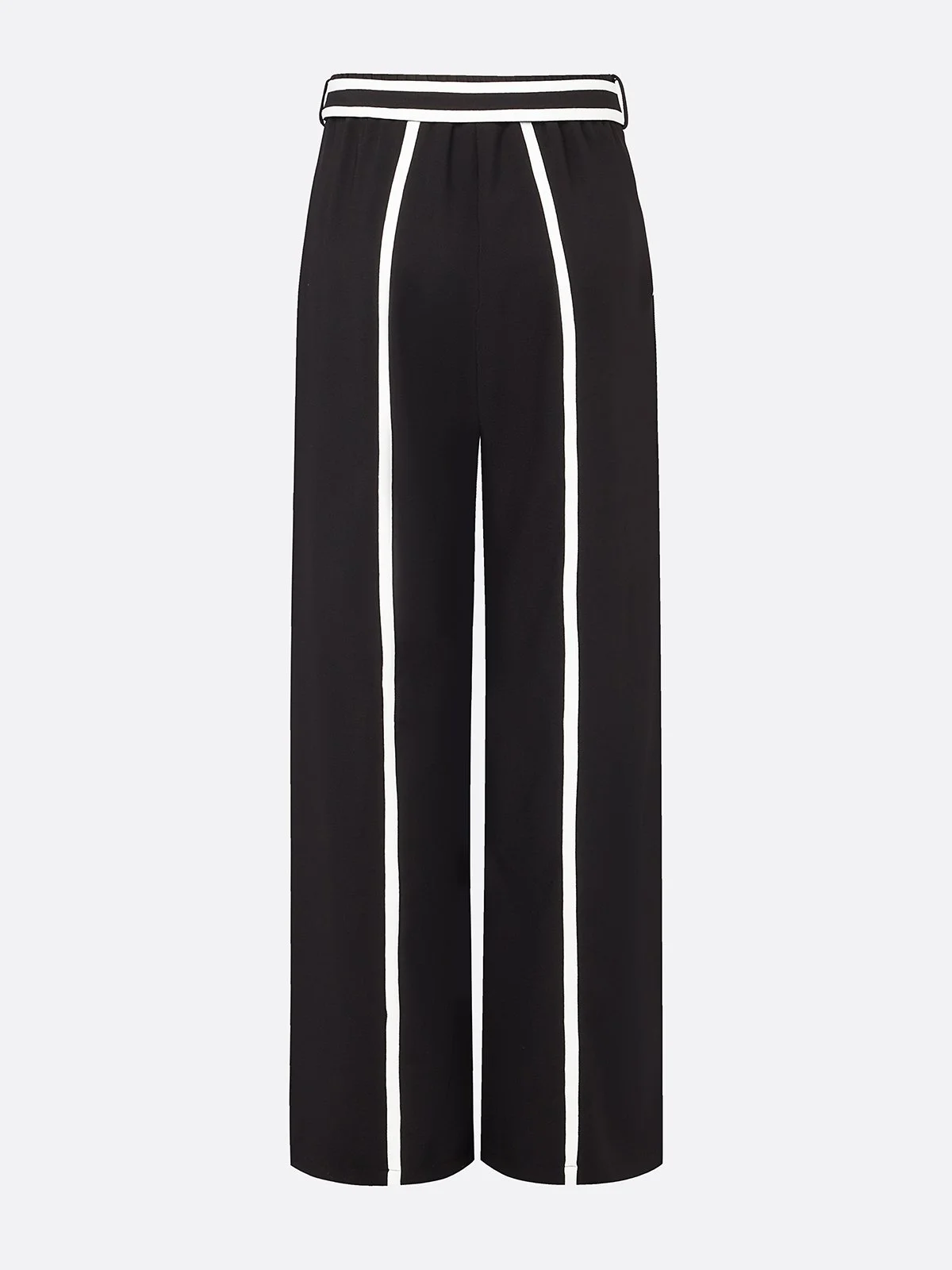 Urban Color-Block Piping Straight-Leg Pants