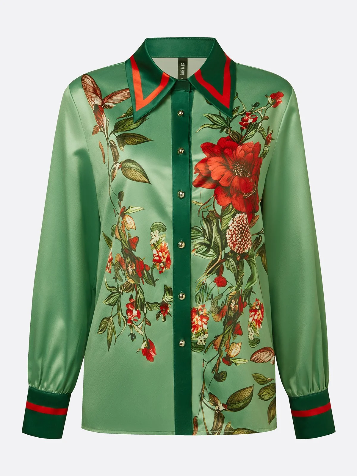 Satin Urban Floral Shirt 